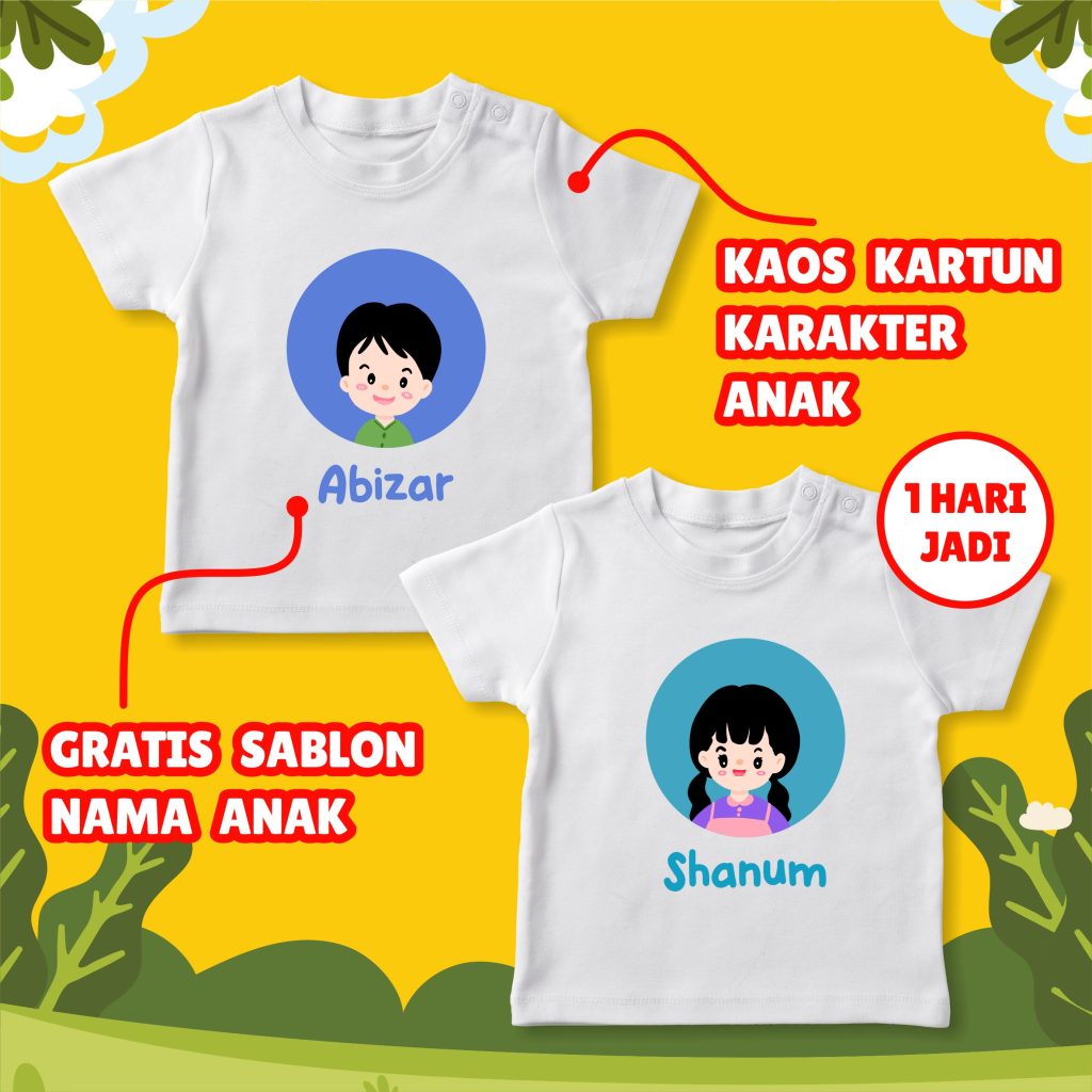 Kaos Anak Karakter Yeyen: Gaya Ceria untuk Anak Cilacap